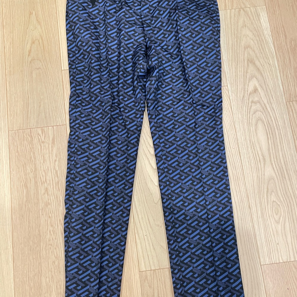 La Greca black and blue pants